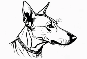 Pharaoh hound, smoking, close up tattoo idea