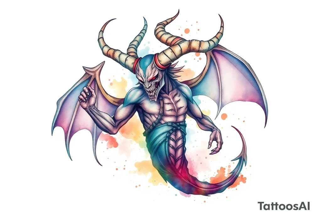 water-demon tattoo idea