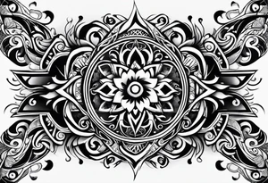 Tribal arm sleeve tattoo idea