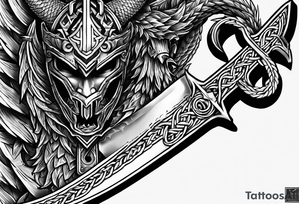 Valhalla sword chain barbed wire
dragon axe Valknut tattoo idea Valhalla sword chain barbed wire
dragon axe Valknut tattoo idea