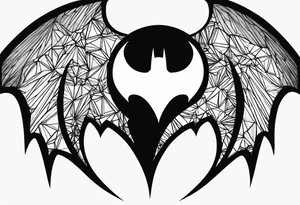 New batman symbol, grunge, tattoo idea