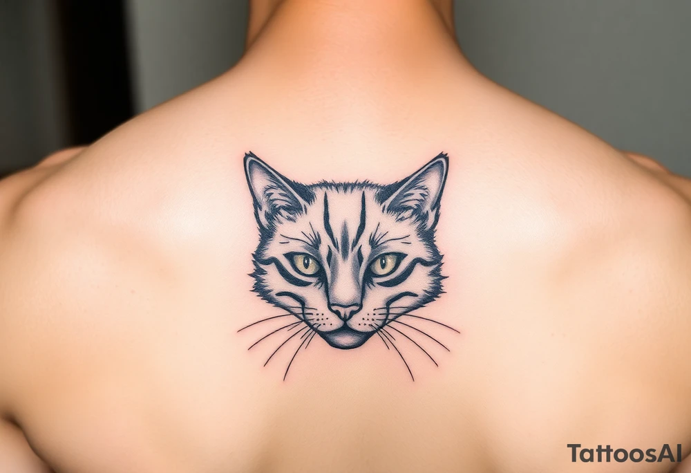 black cat tattoo idea