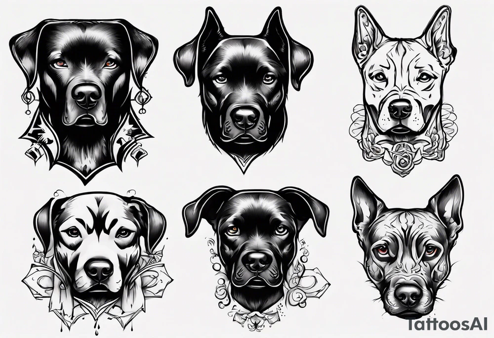black dog tattoo idea