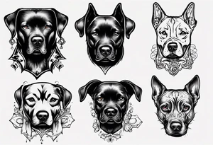 black dog tattoo idea