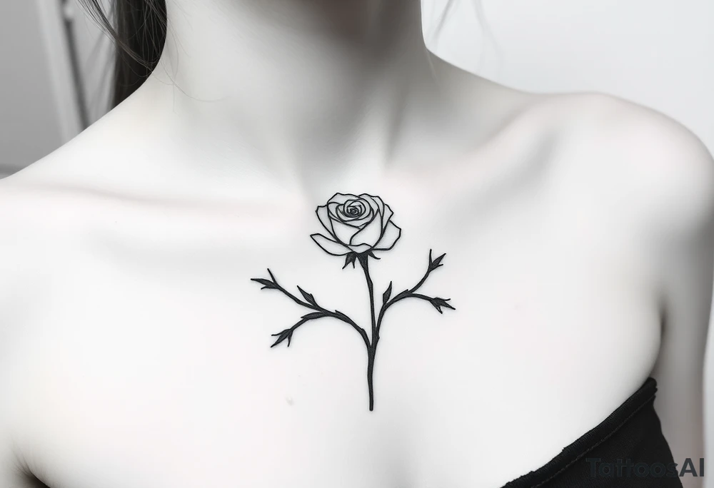 Rose and thorns tattoo idea