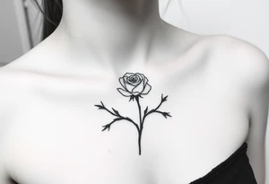 Rose and thorns tattoo idea