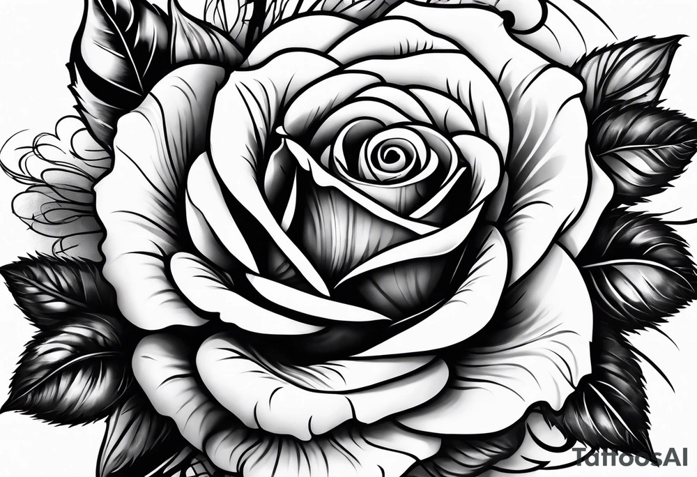violeys and rose tattoo idea