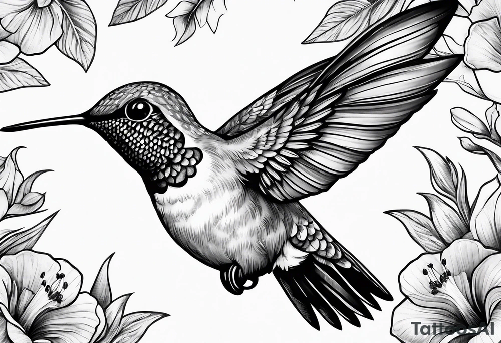 Hummingbird tattoo idea