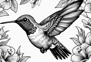 Hummingbird tattoo idea