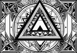 psychedelic triangle tattoo idea