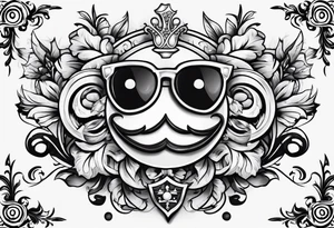 Smiley family crest tattoo idea