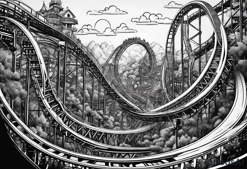 life is a rollercoaster tattoo idea