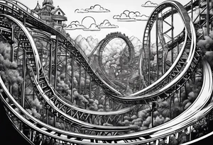 life is a rollercoaster tattoo idea