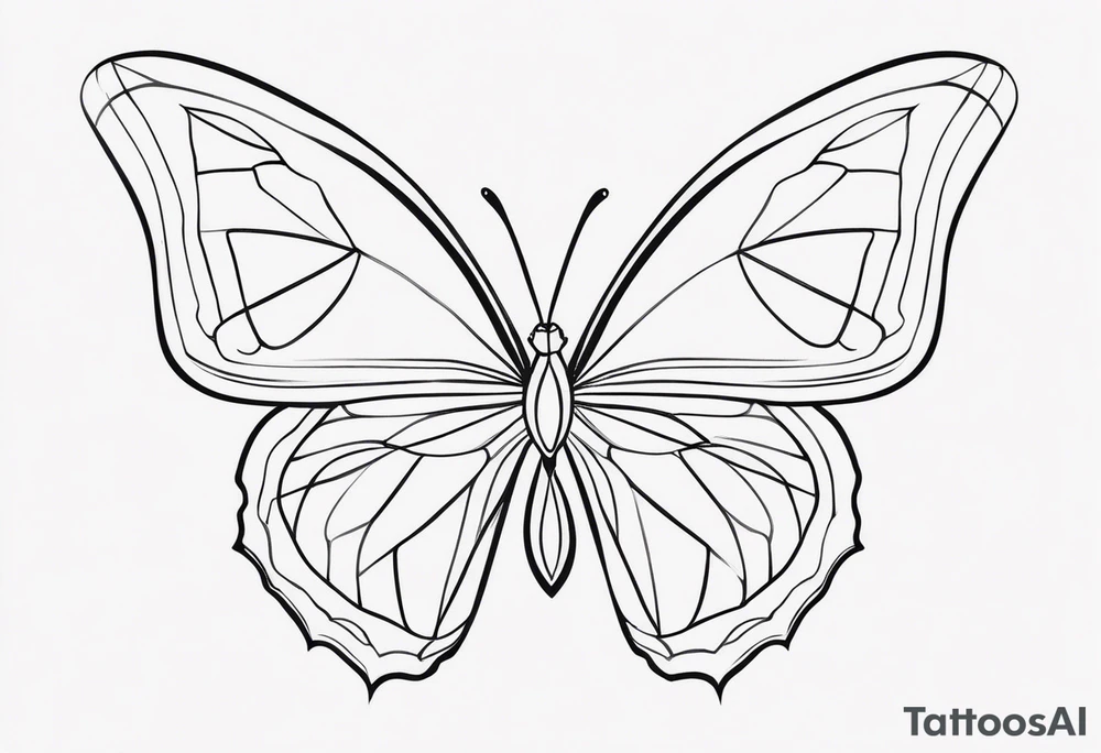 Uma borboleta minimalista tattoo idea