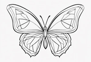 Uma borboleta minimalista tattoo idea