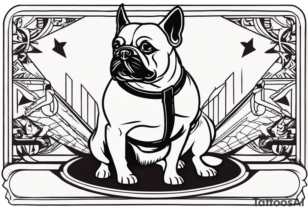 Dog boxing coach tattoo idea
