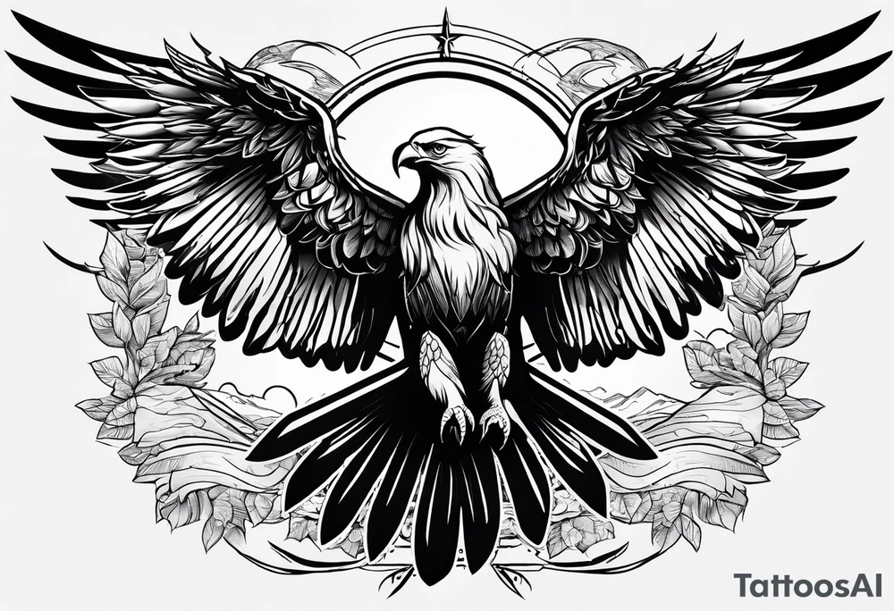 Jesus, the Holy Spirit, God and I as an eagle. All in one. tattoo idea