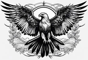 Jesus, the Holy Spirit, God and I as an eagle. All in one. tattoo idea