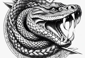 Snake wrapped around sword tattoo idea