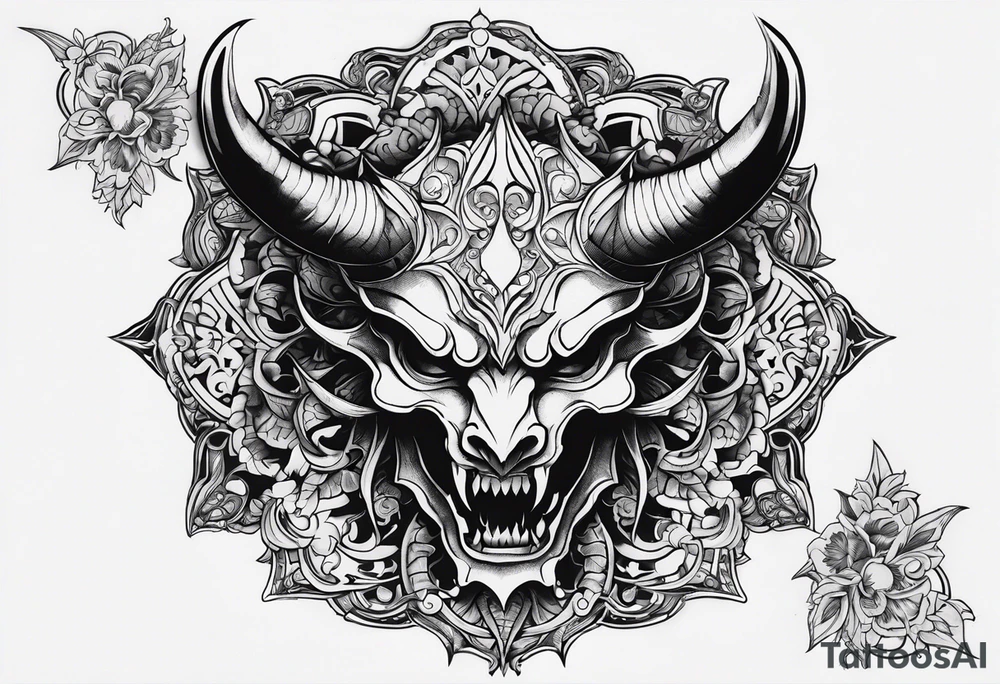 Black clover demon tattoo idea
