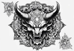Black clover demon tattoo idea