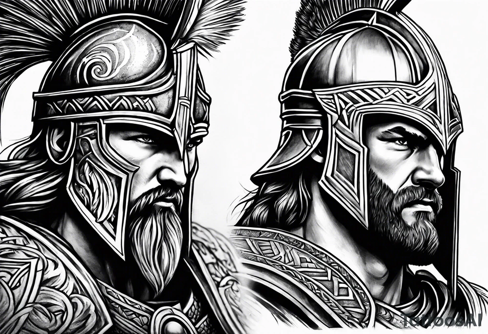 Spartan Warriors & Vikings tattoo idea