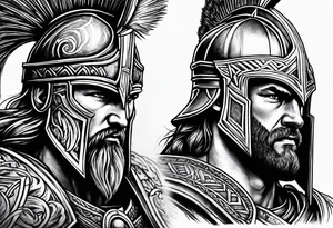 Spartan Warriors & Vikings tattoo idea