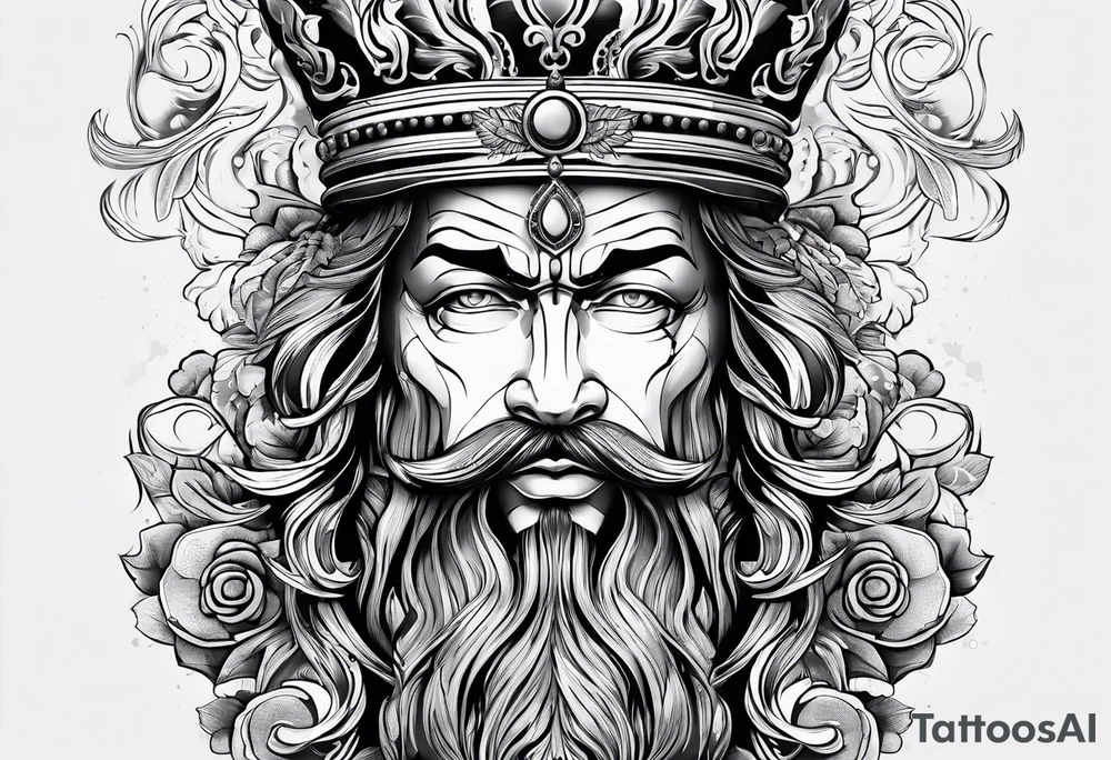 French king tattoo idea