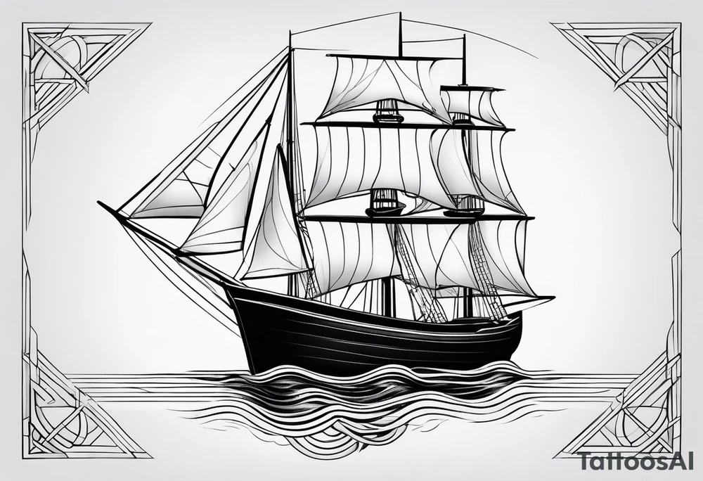 Chough (bird), sailing boat tattoo idea