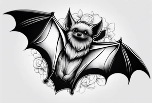small bat tattoo idea