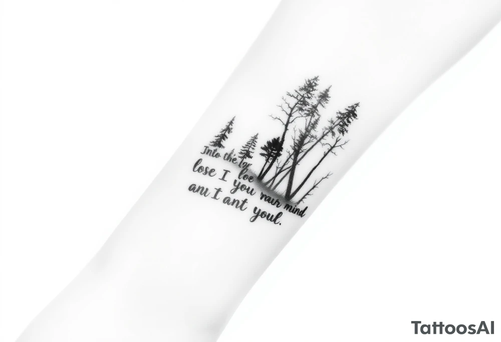 Into the forest I go to lose my mind and find my soul tattoo idea