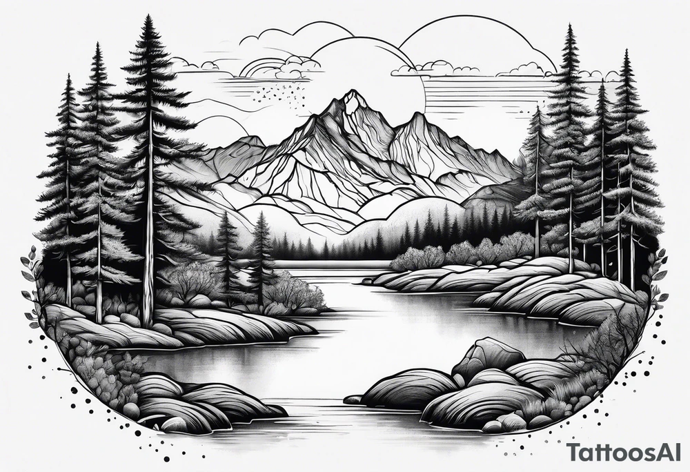 Landscape tattoo idea