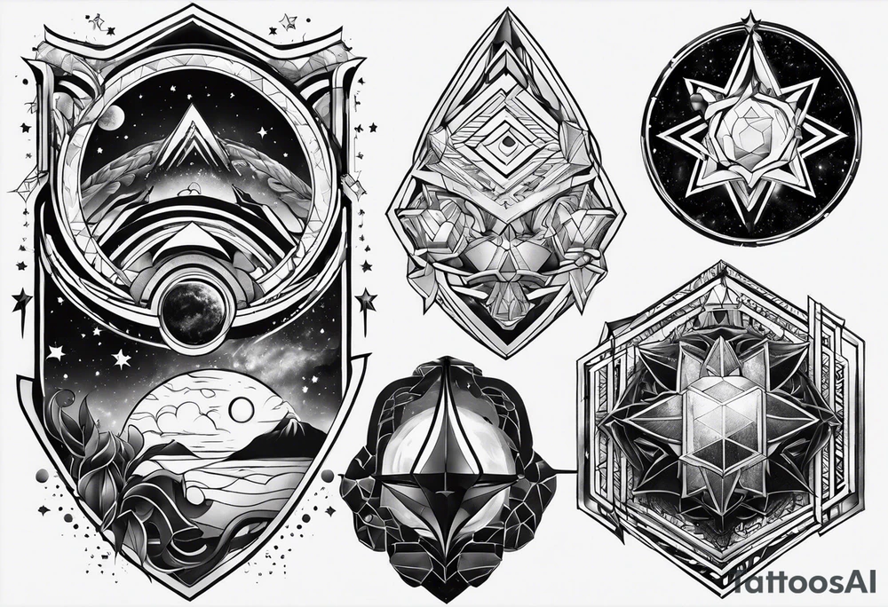 Galaxy shoulder tattoo tattoo idea