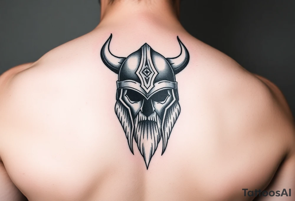 Larhe vikings helmet without face tattoo idea