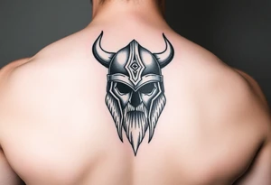 Larhe vikings helmet without face tattoo idea