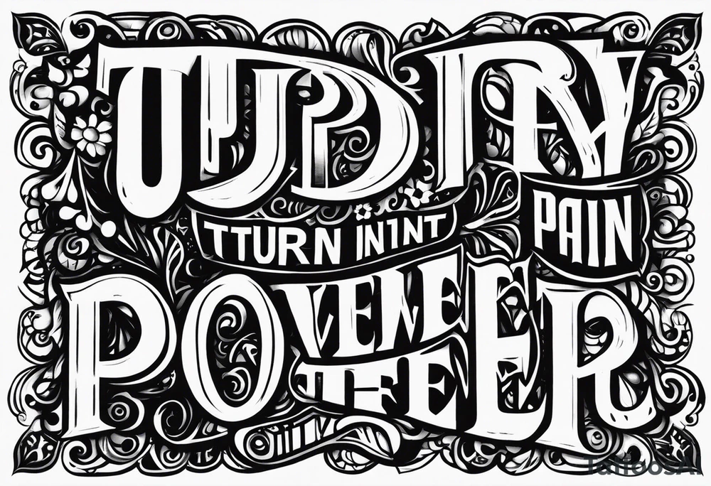 Every day, every hour, turn the pain into power tattoo idea