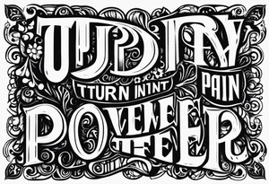 Every day, every hour, turn the pain into power tattoo idea