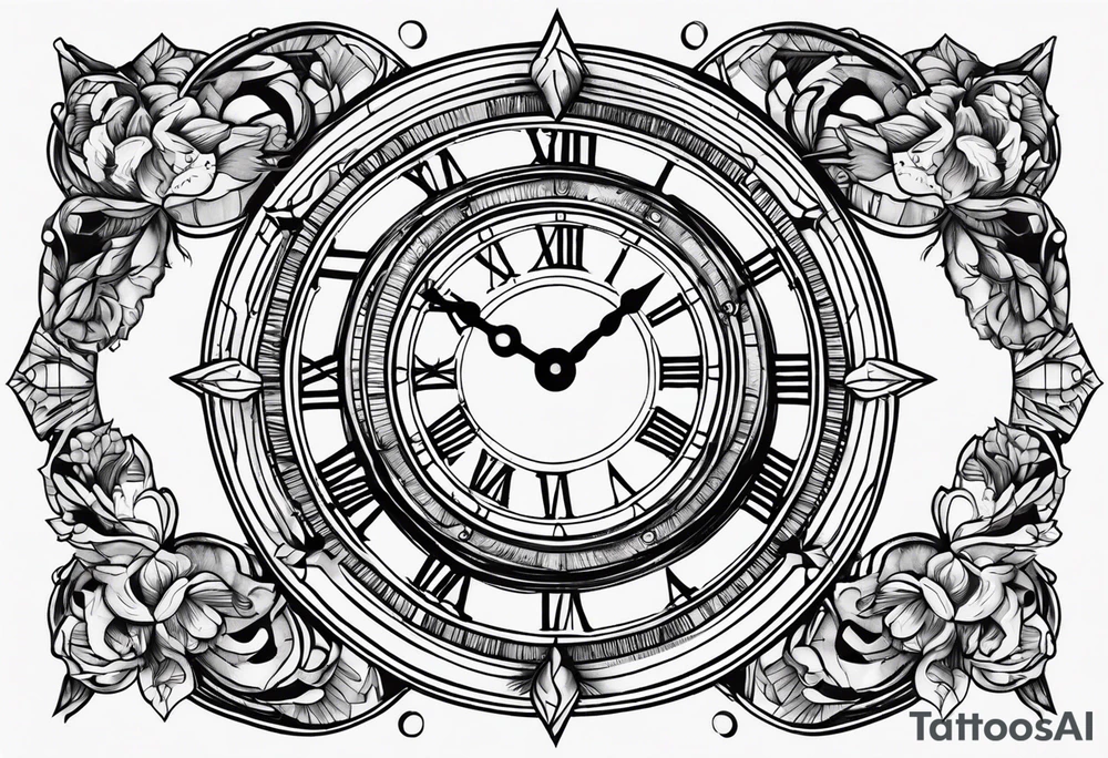 Hand of time clock 4:08pm tattoo idea