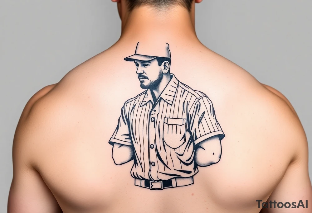 Baseball umpire wearing a chef outfit
\ tattoo idea