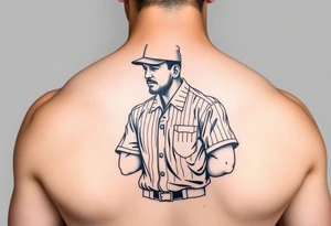 Baseball umpire wearing a chef outfit
\ tattoo idea