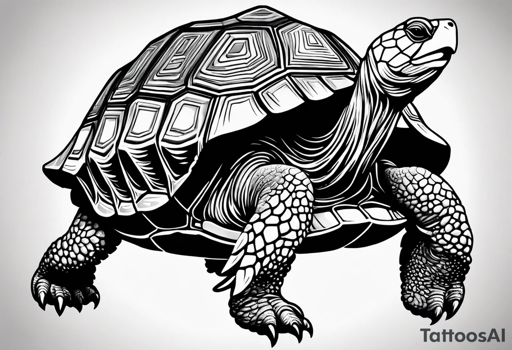 Side profile, tortoise tattoo idea