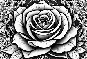 Gothic rose tattoo idea