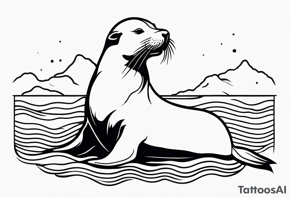 Sea lion tattoo idea