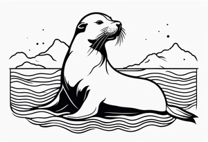 Sea lion tattoo idea