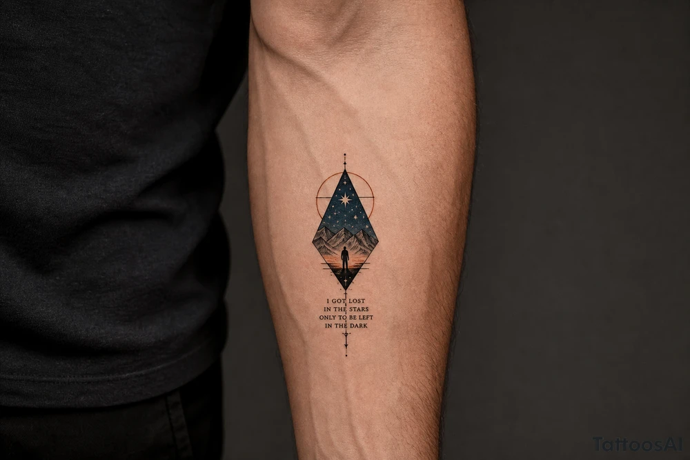 I got lost in the starrs only to be left in the dark tattoo idea