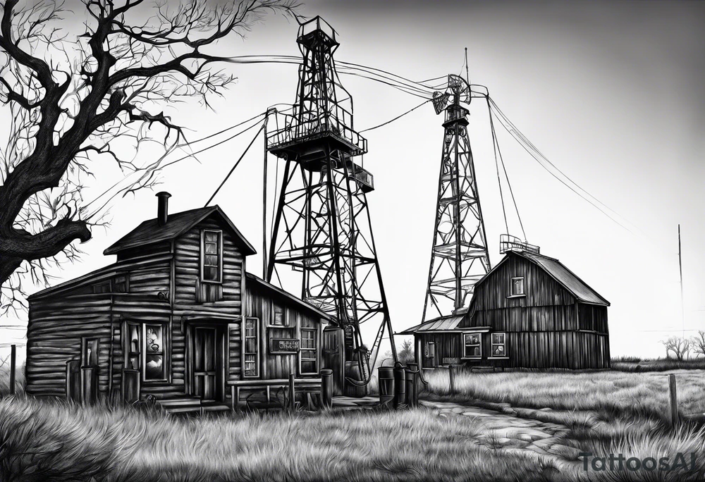 Oil derrick,  texas,  Irish tattoo idea