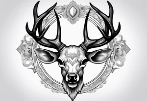 deer skull tattoo idea