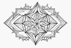 simple canlde design with crystal light tattoo idea