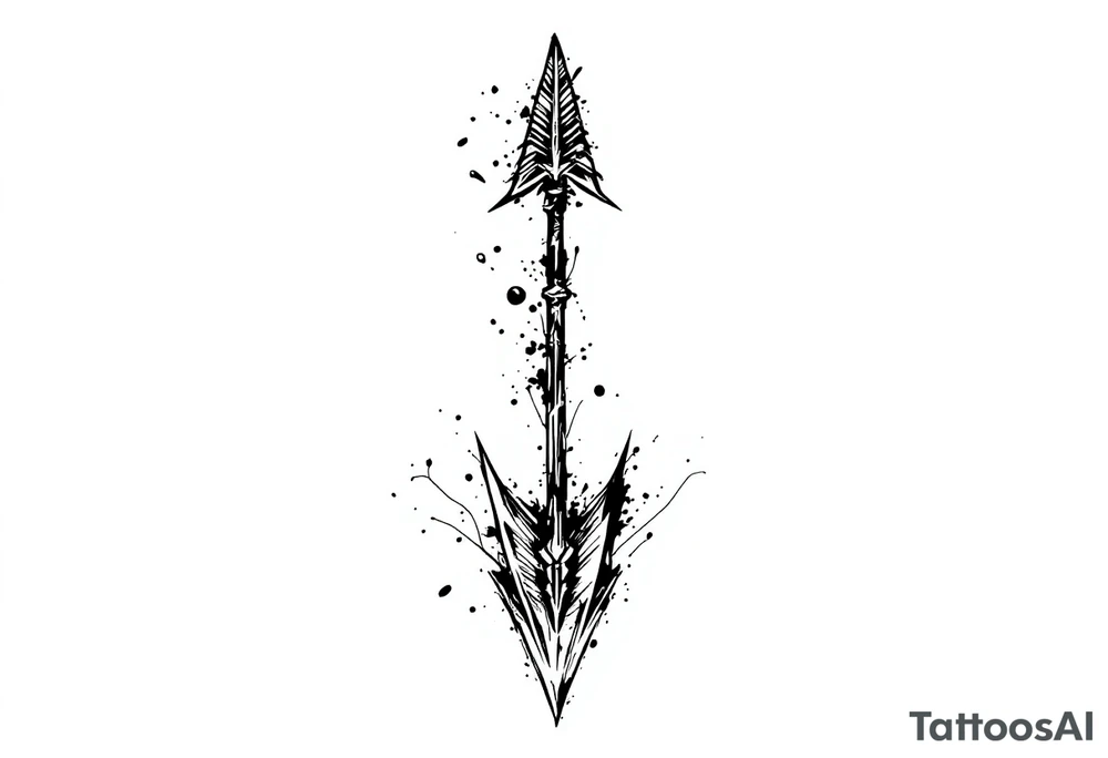 one  arrow  that look down tattoo idea