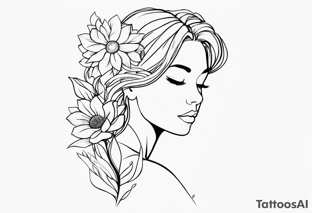 virgo, flowers, dainty, harmony, feminine, tattoo idea